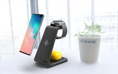 All-in-One Wireless Charging Station – Fast Charger Dock for iPhone, AirPods & Watch