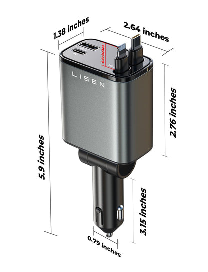 84W Car Adapter USB C Fast Charger