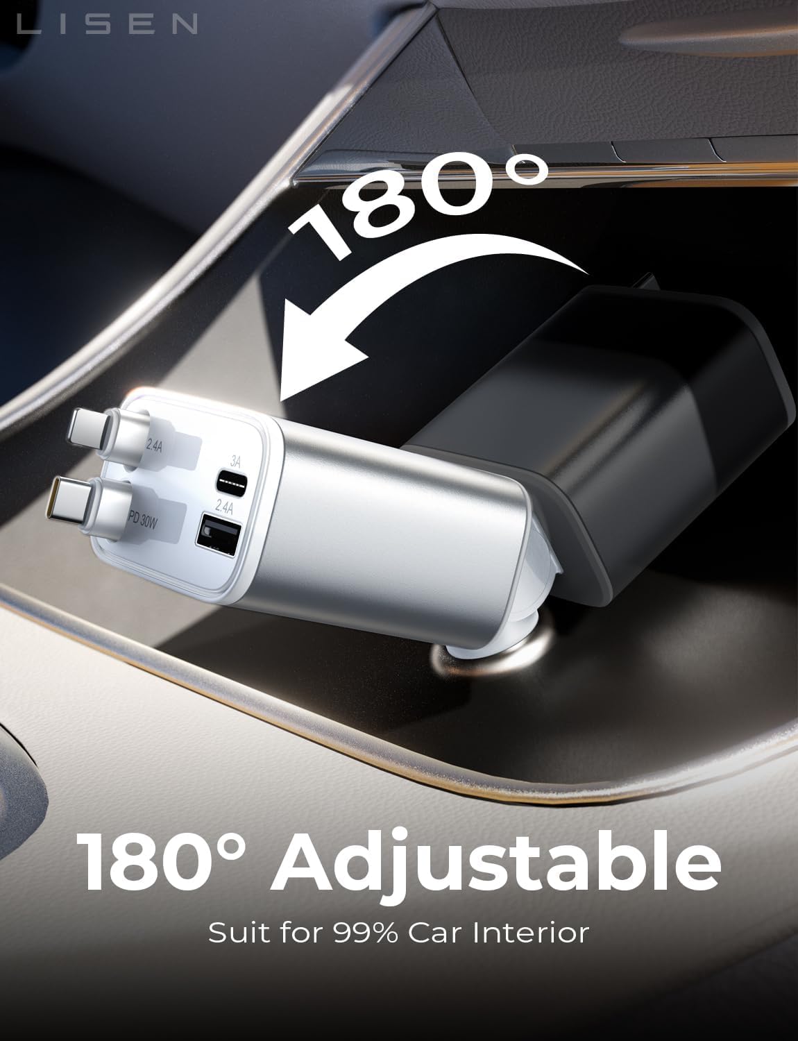 84W Car Adapter USB C Fast Charger