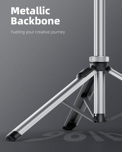 Tripod for iPhone & Selfie Stick with Remote, Solidest Phone Stand Compatible with iPhone/Android