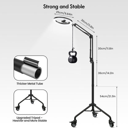 Luxsure 10" Overhead Ring Light & Phone Tripod Set