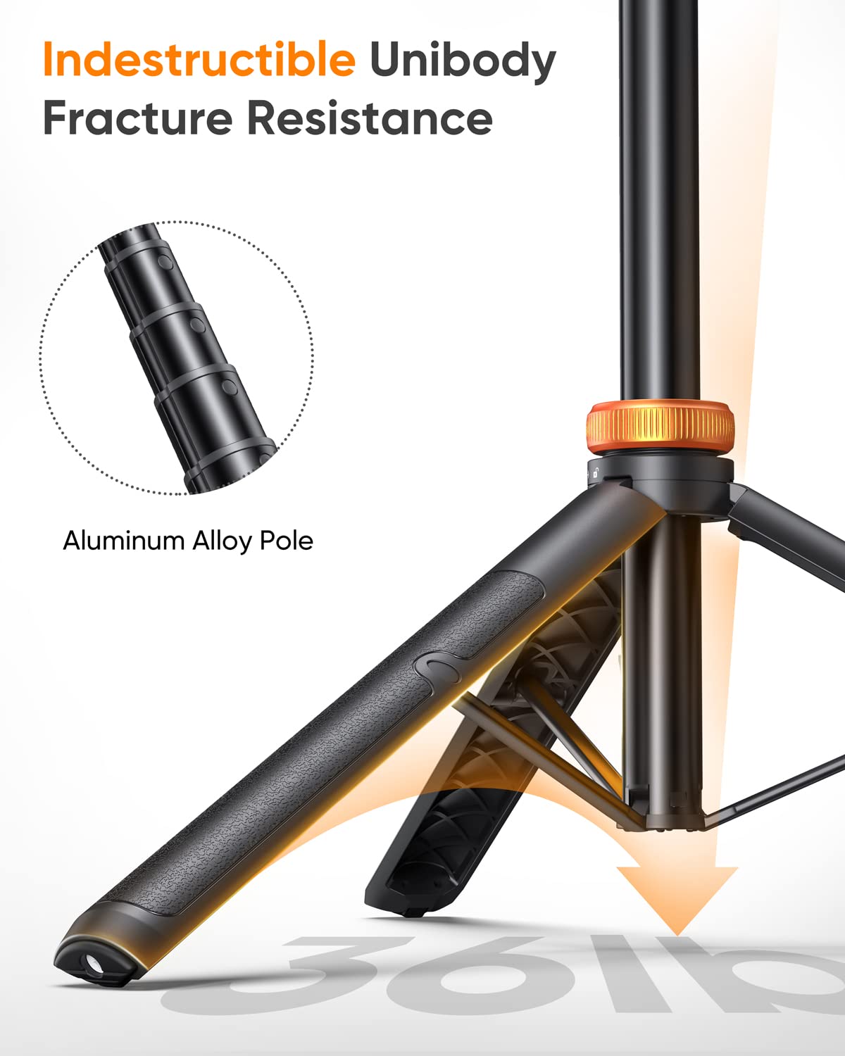 Tripod for iPhone & Selfie Stick with Remote, Solidest Phone Stand Compatible with iPhone/Android