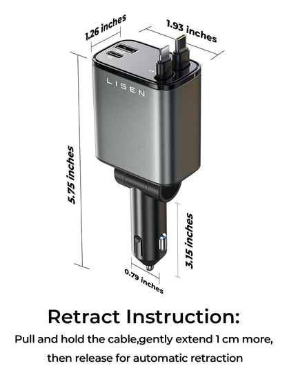 84W Car Adapter USB C Fast Charger