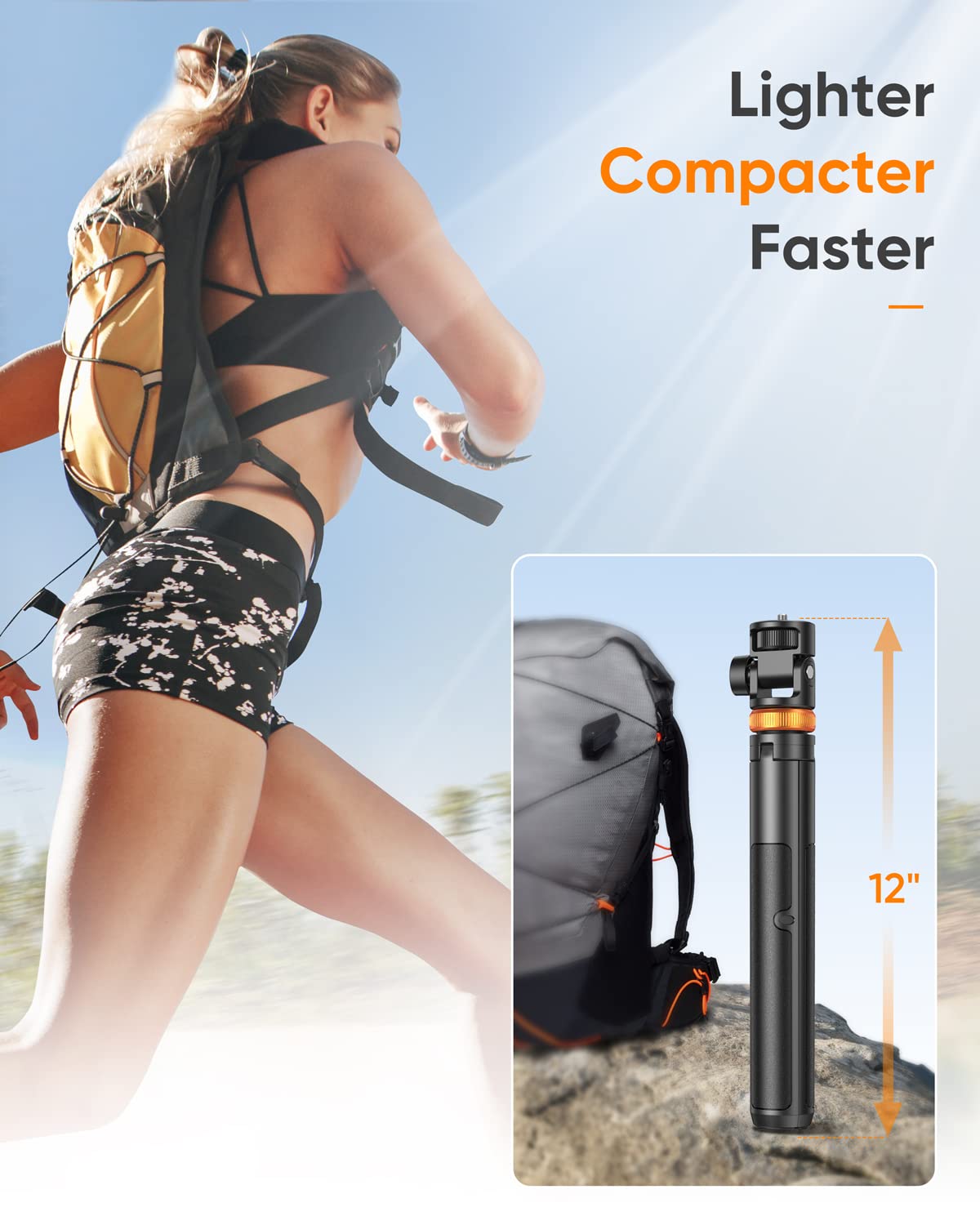 Tripod for iPhone & Selfie Stick with Remote, Solidest Phone Stand Compatible with iPhone/Android