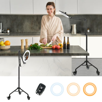 Luxsure 10" Overhead Ring Light & Phone Tripod Set