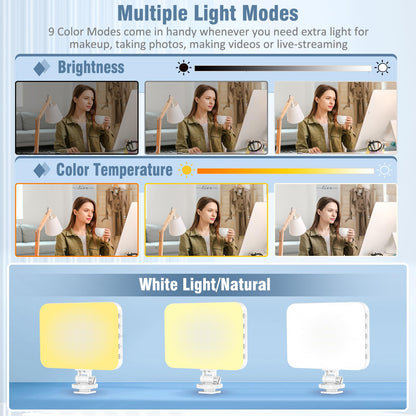 3 Light Modes for Phone iPhone Webcam Laptop Photo Makeup