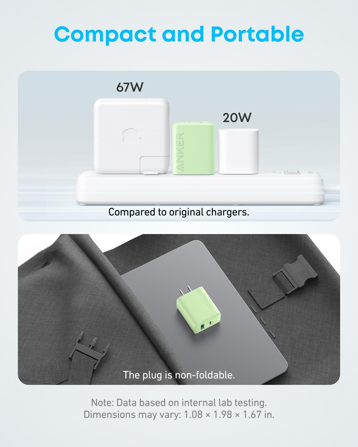 Anker iPhone 17/16 Charger, 2-Pack 20W Fast USB C Charger Block, for iPhone 16/16 Pro Max/15 Series/iPad Pro and More (Black, 2 Pack & 2 Cable)