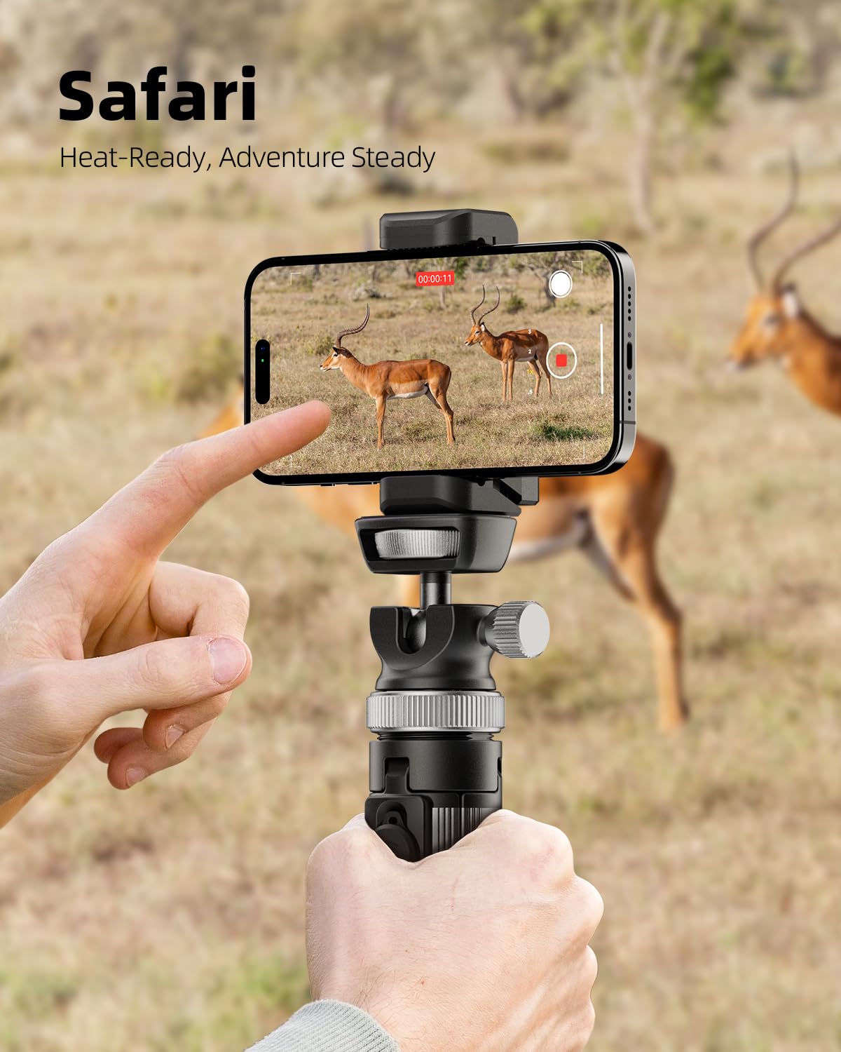 Tripod for iPhone & Selfie Stick with Remote, Solidest Phone Stand Compatible with iPhone/Android
