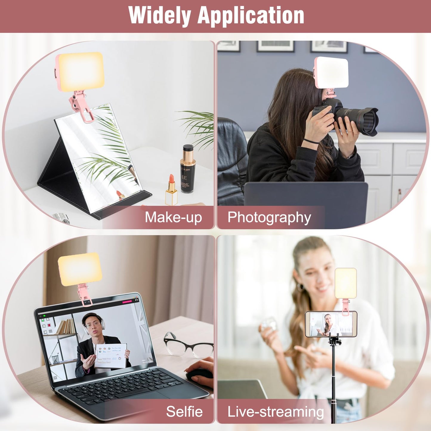 3 Light Modes for Phone iPhone Webcam Laptop Photo Makeup
