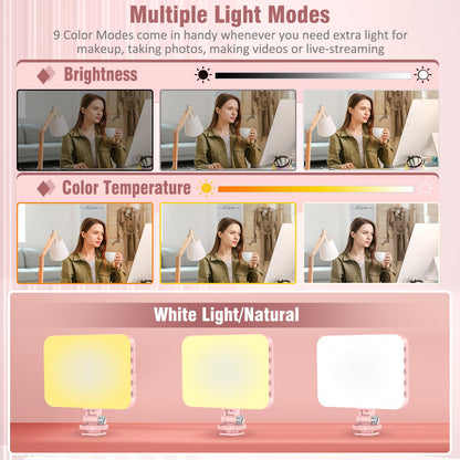 3 Light Modes for Phone iPhone Webcam Laptop Photo Makeup
