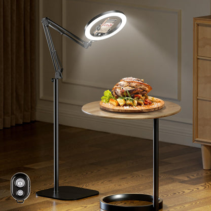 Luxsure 10" Overhead Ring Light & Phone Tripod Set