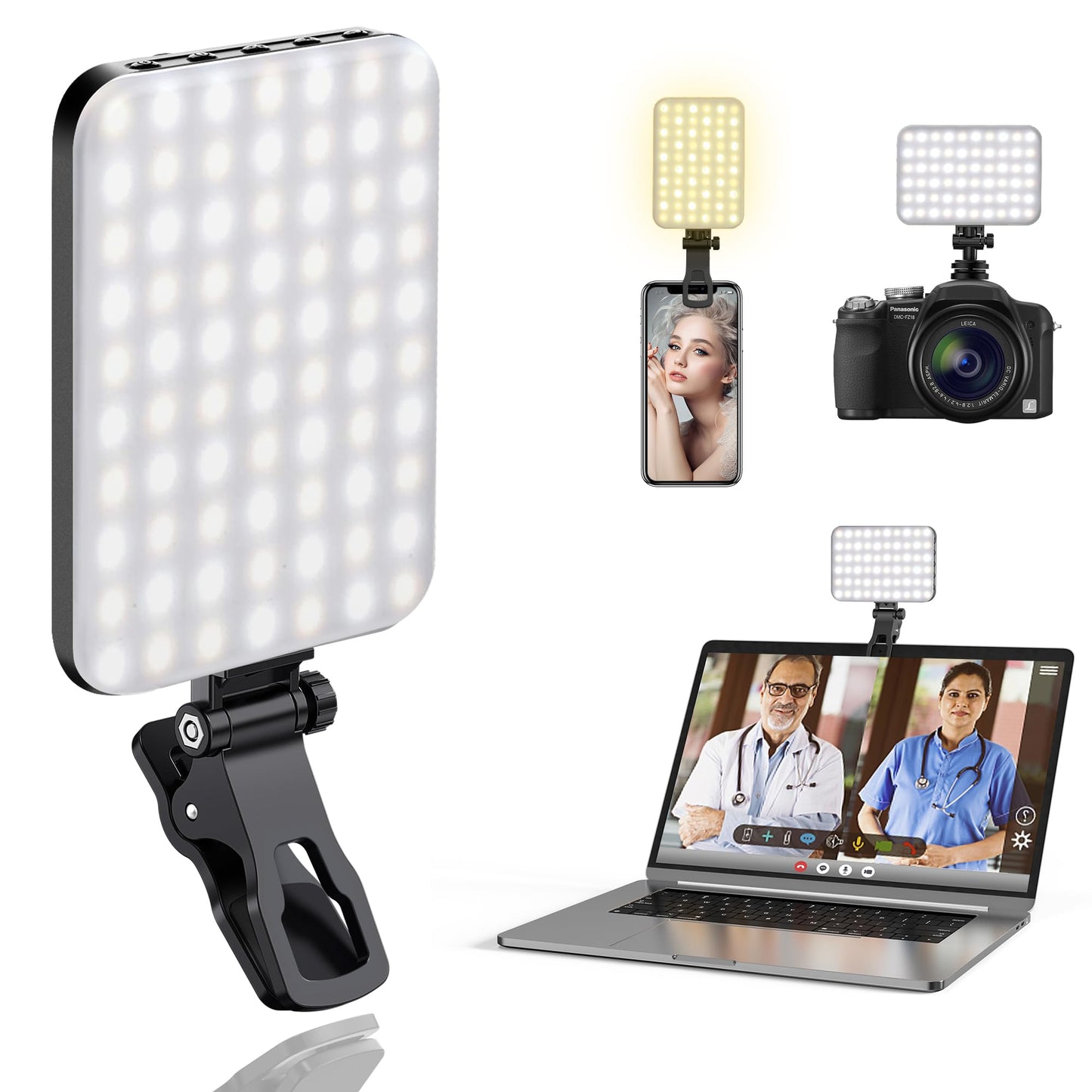 3 Light Modes for Phone iPhone Webcam Laptop Photo Makeup