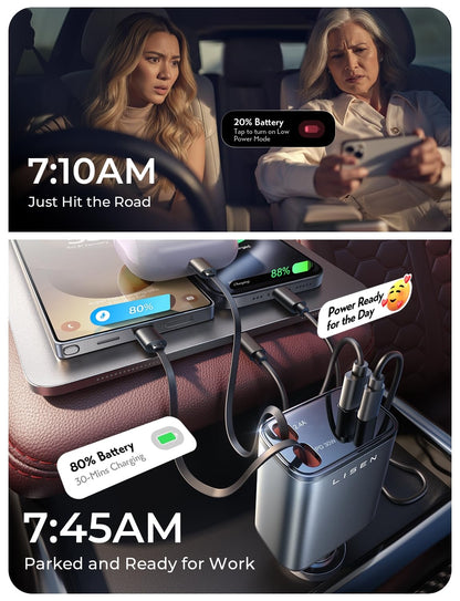 84W Car Adapter USB C Fast Charger